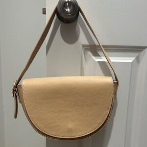 Able Tan Leather Shoulder Bag